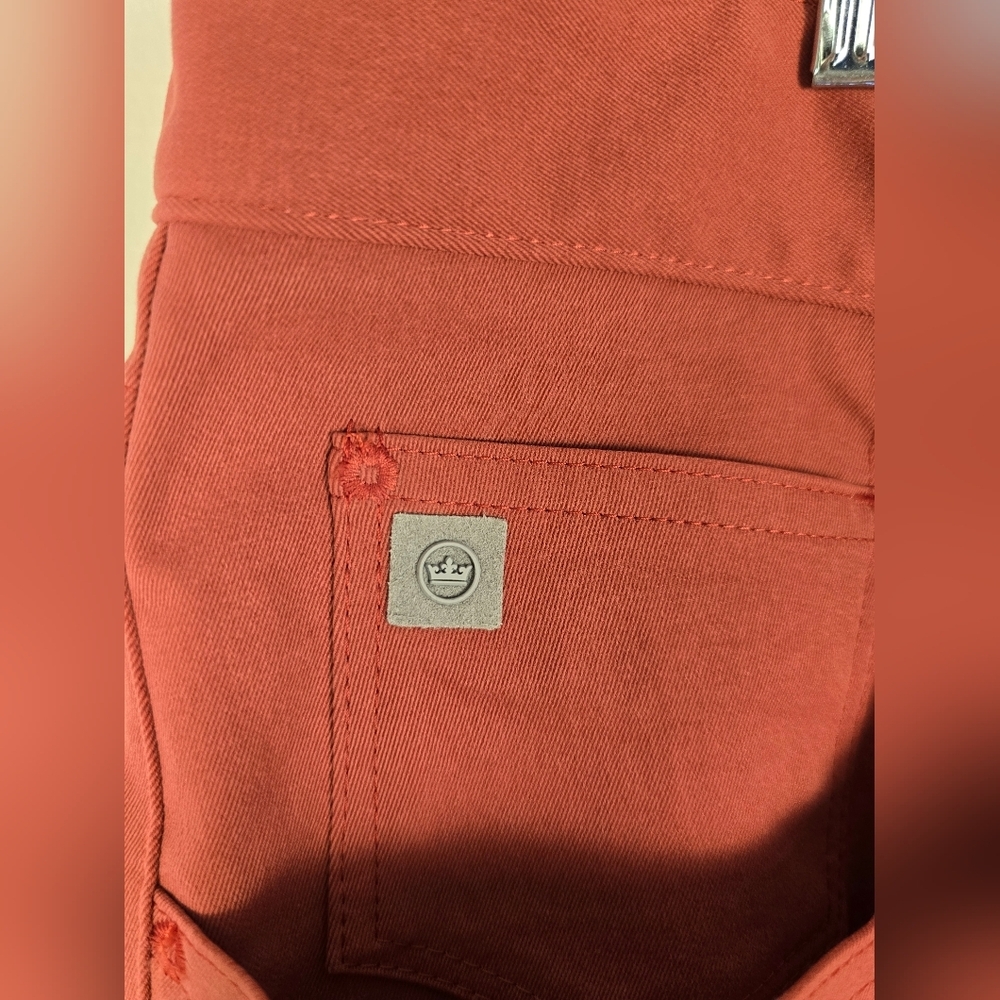 Peter Millar Crown Sport 5 Pocket Coral Golf Pants. Mens 36/32 - Picture 2 of 10